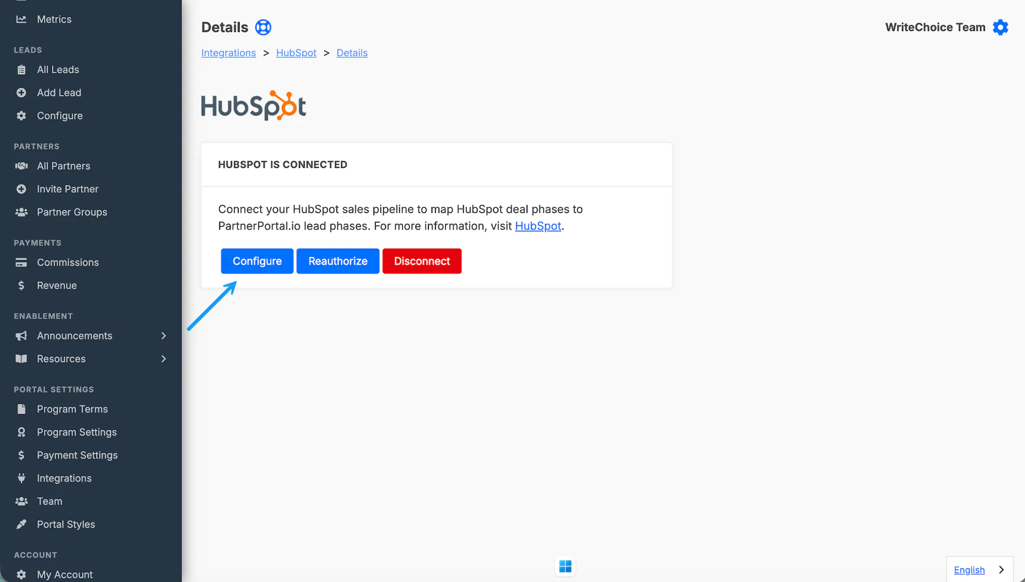 The HubSpot Other Settings area with Comment/Activity Tracking enabled.