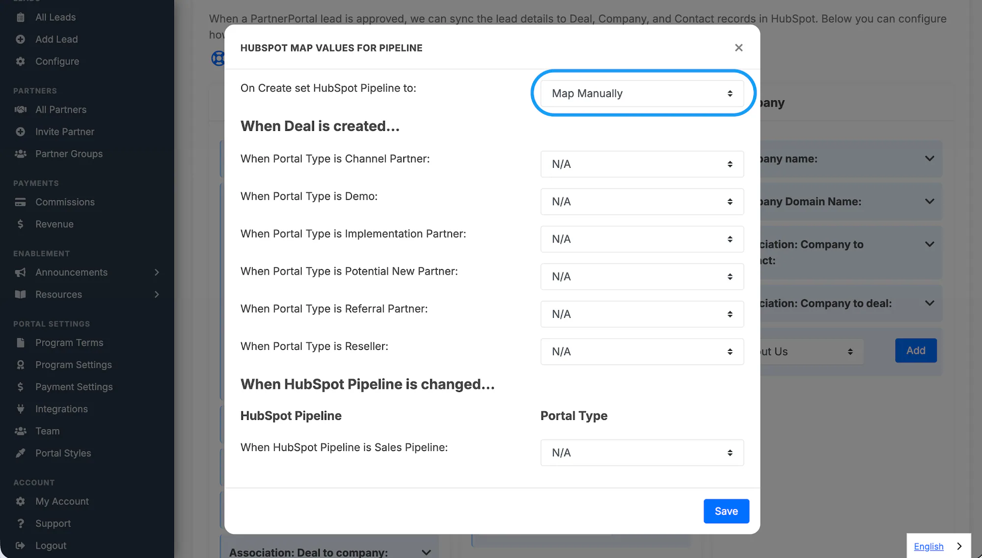 Lead types mapped to separate HubSpot pipelines.