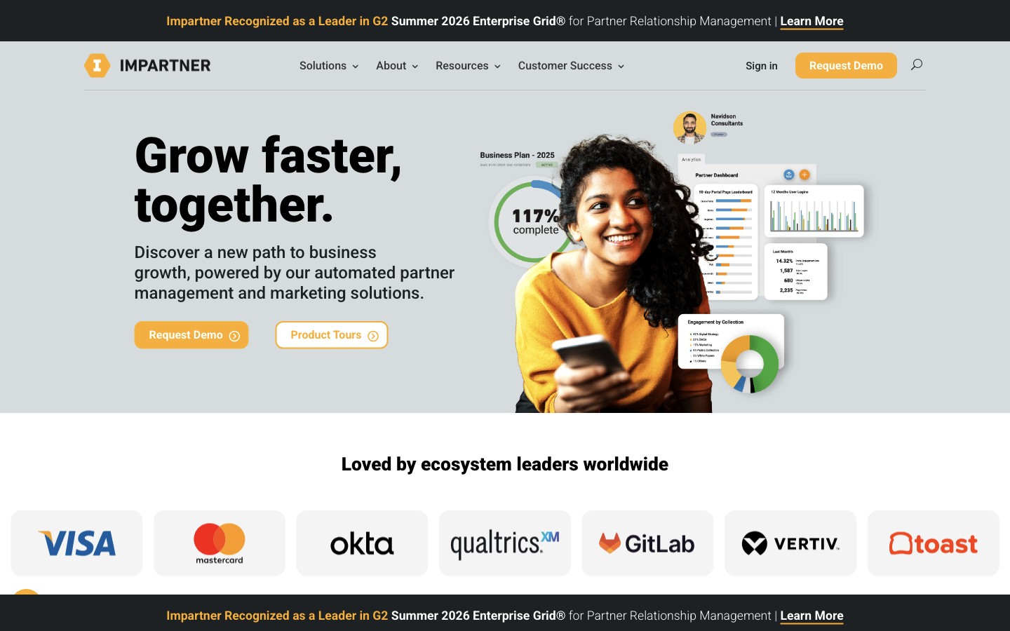 Impartner PRM software homepage