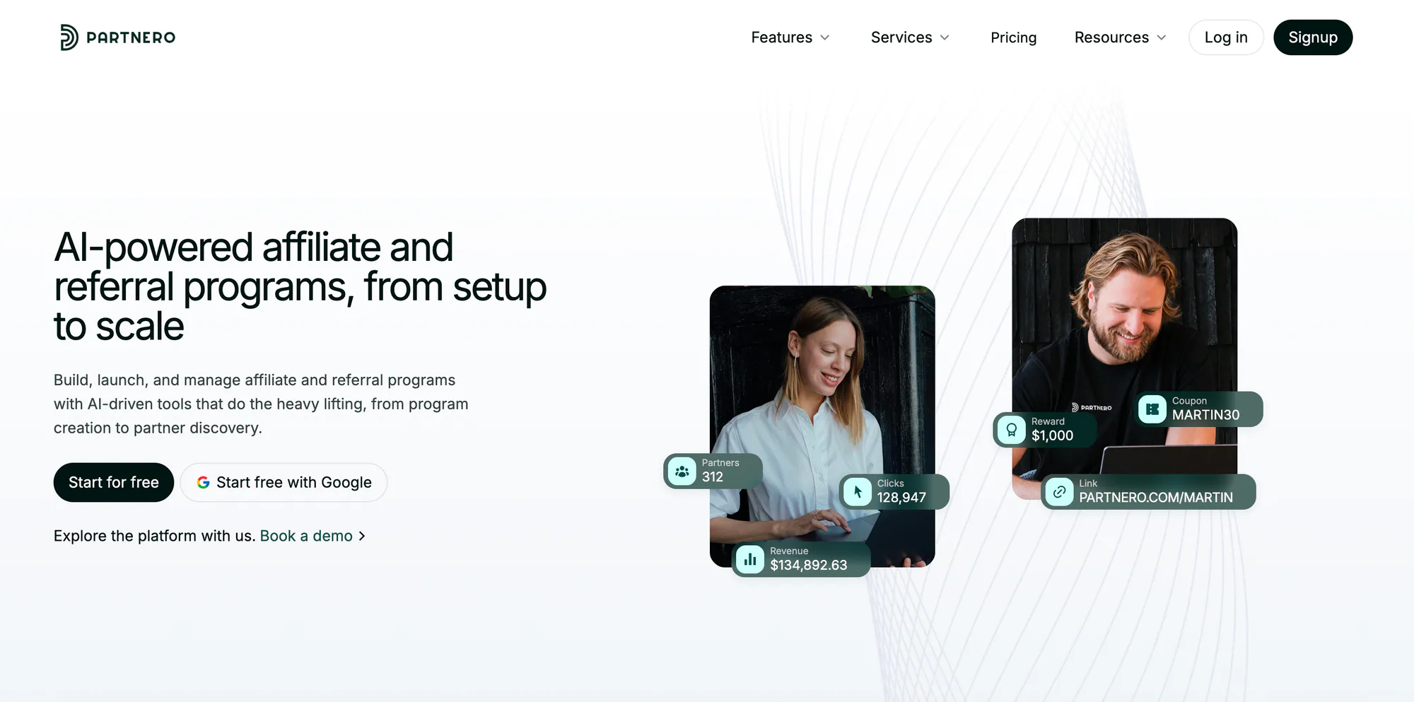 Partnero homepage
