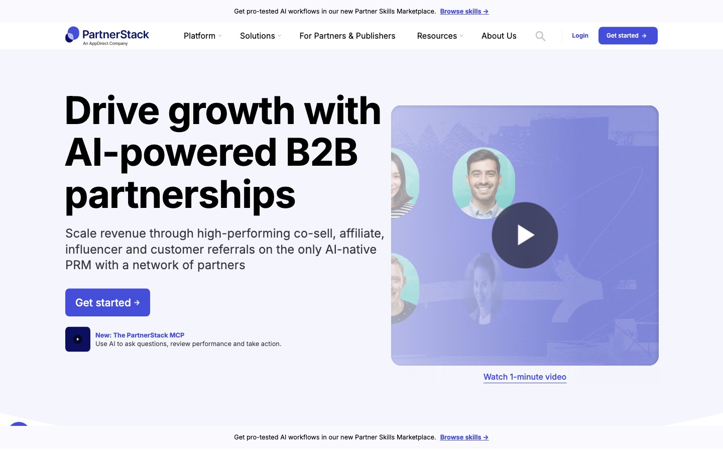 PartnerStack PRM software homepage
